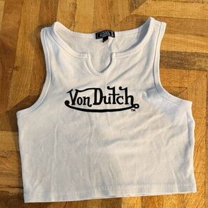 Von Dutch Light Gray Tank Top